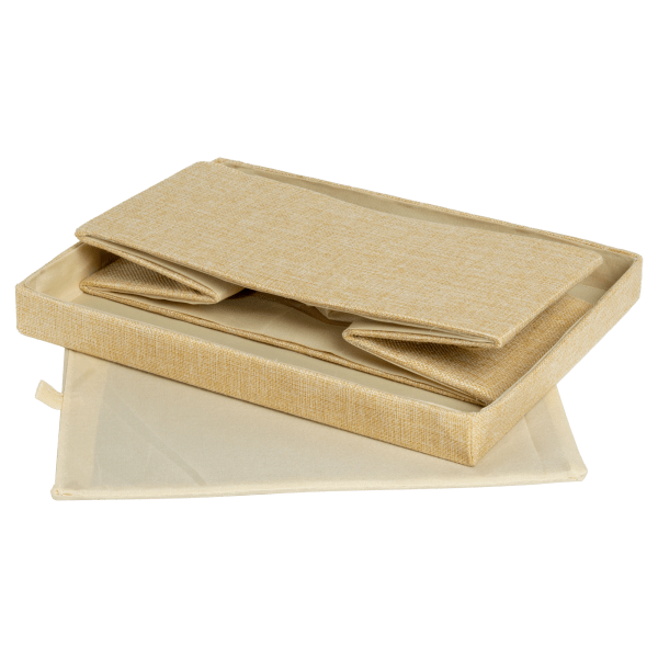 MorningSave 4Pack Get Neat Storage Bins with Leather Handles