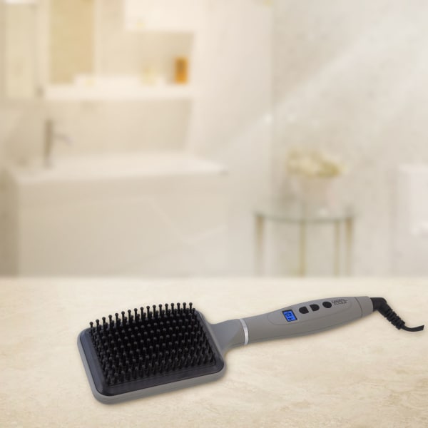 MorningSave Calista Tools Perfecter Pro Grip Heated Paddle Brush