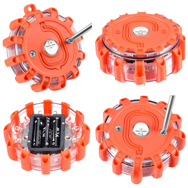 MorningSave 6Pack Hakol LED Road Flare Emergency Light Kit