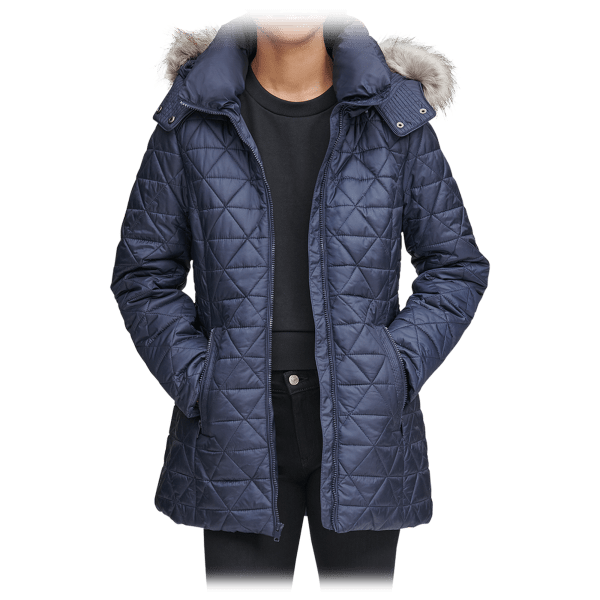 Andrew marc fillmore faux shearling outlet lined diamond quilted jacket