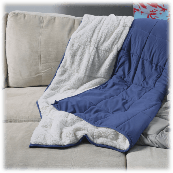 Meh Great Bay Home Sherpa Lined 15lb Weighted Blanket