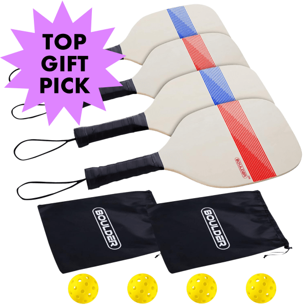 MorningSave Boulder Sports 4Player Pickleball Set