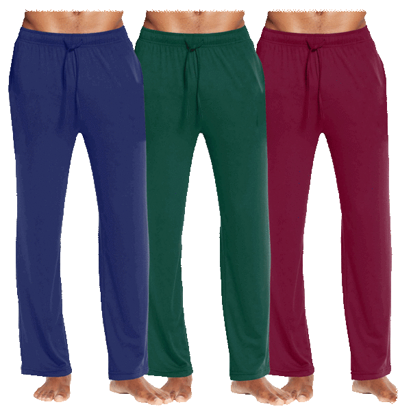 MorningSave 3Pack Men's Comfort Lounge Pants with Pockets