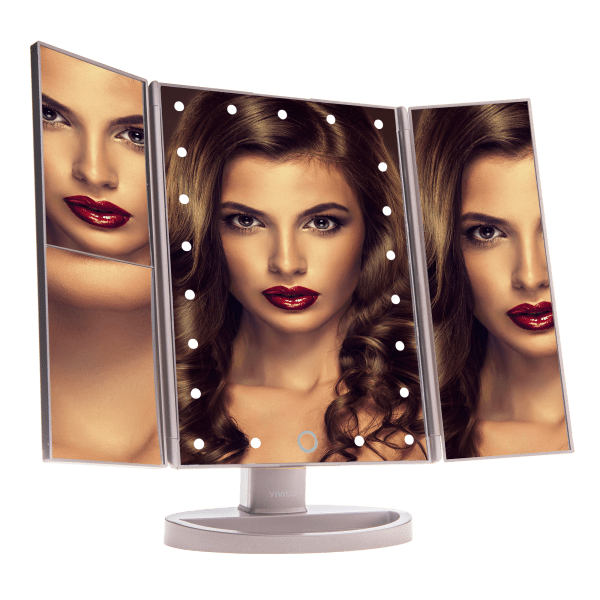 MorningSave Vivitar Simply Beautiful 21 LED Light Up Trifold Mirror