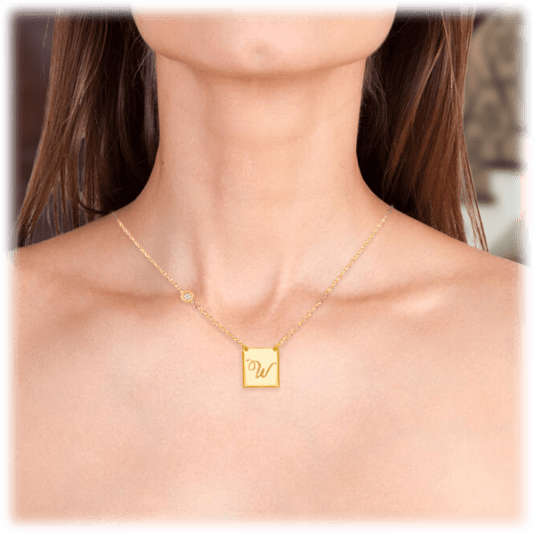 Morningsave Savvy Cie Jewels Script Cz Initial Necklace In K Gold