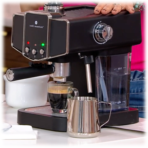 MorningSave Cook's Essentials 15Bar Pump Espresso Maker with Frother