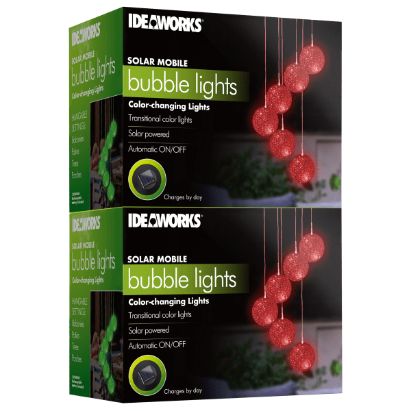 MorningSave 2Pack Ideaworks Solar Mobile Bubble Lights