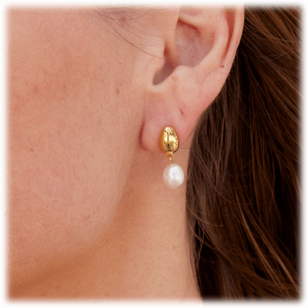 Morningsave Savvy Cie K Gold Plated Genuine Freshwater Pearl Drop