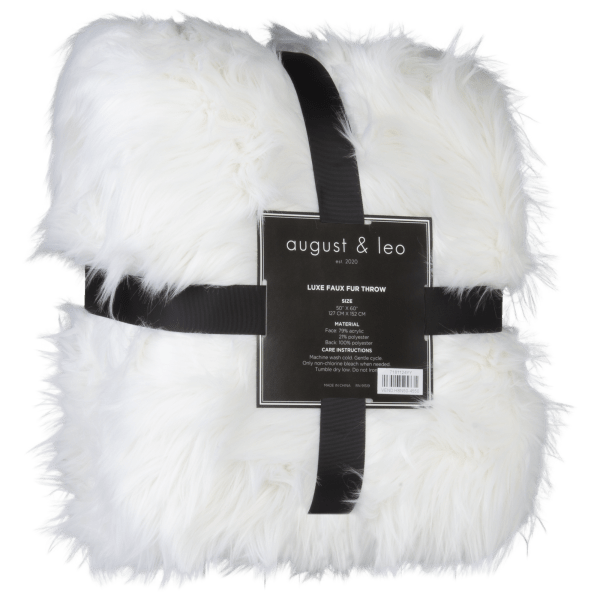 MorningSave: August & Leo Luxe Faux Fur Throw/Blanket