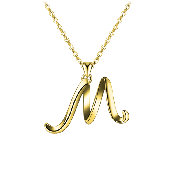 MorningSave Stylish 18K Gold Plated Initial Necklace