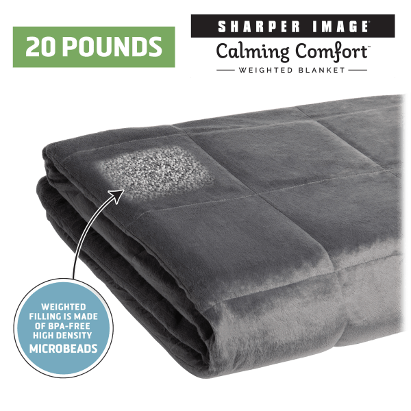 SideDeal Sharper Image Calming Comfort Weighted Blankets 20 lbs