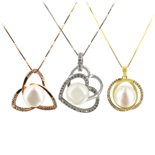 MorningSave Pacific Pearls Royal Falls Collection Diamond Encrusted