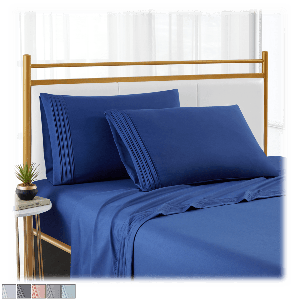 MorningSave Spirit Linen Home Pleated Sheet Set