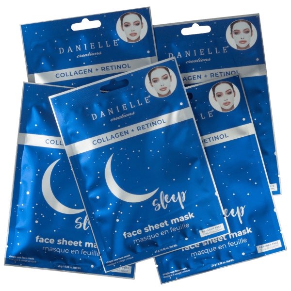 MorningSave 10Pack Danielle Sleep Face Sheet Masks with Collagen & Retinol