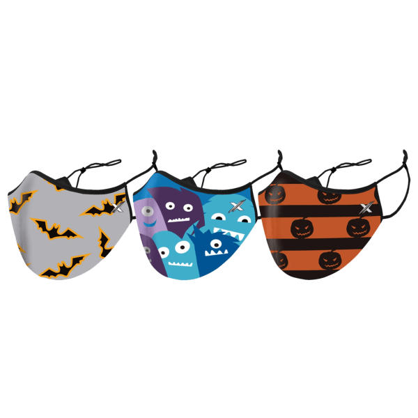 MorningSave 3Pack Extreme Fit Halloween TwoLayer Reusable Face Mask