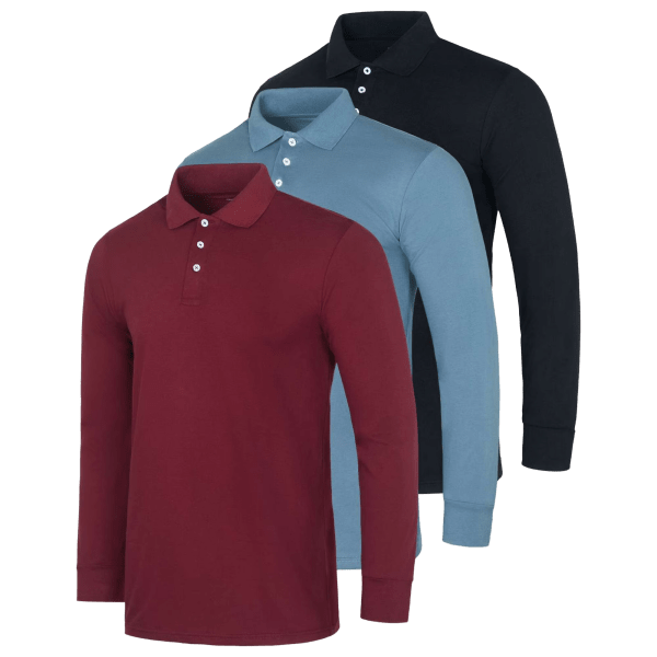 定価2万　Cotton Pique Jersey LS Polo The Long-Sleeve Pique Polo | Heathered Graphite – Everlane