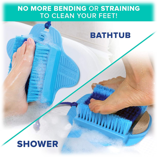 MorningSave Fresh Feet Foot Scrubber Deluxe with Pumice Stone