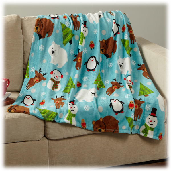 MorningSave Noble House Holiday Microfiber Plush Throw