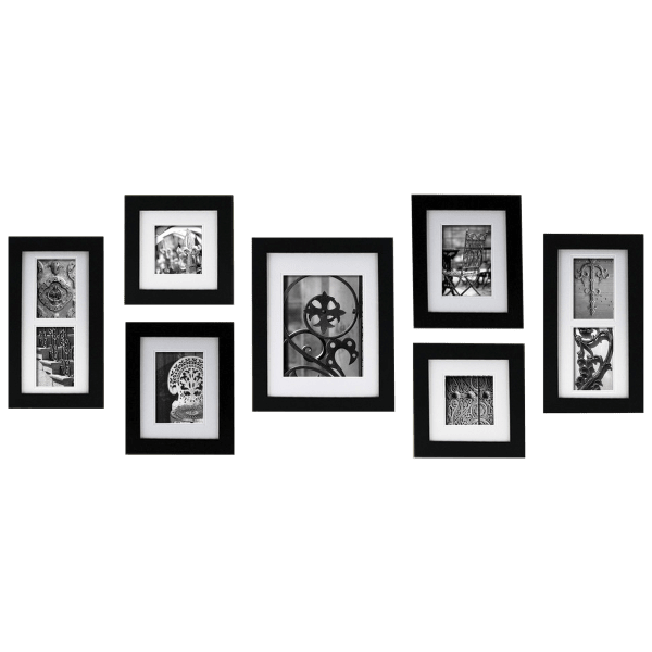Meh: Gallery Perfect 7 Piece Black Wood Photo Frame Gallery Kit