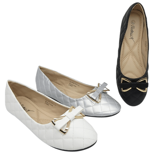 MorningSave Victoria K Women Fashion Quilted Buckle Flats