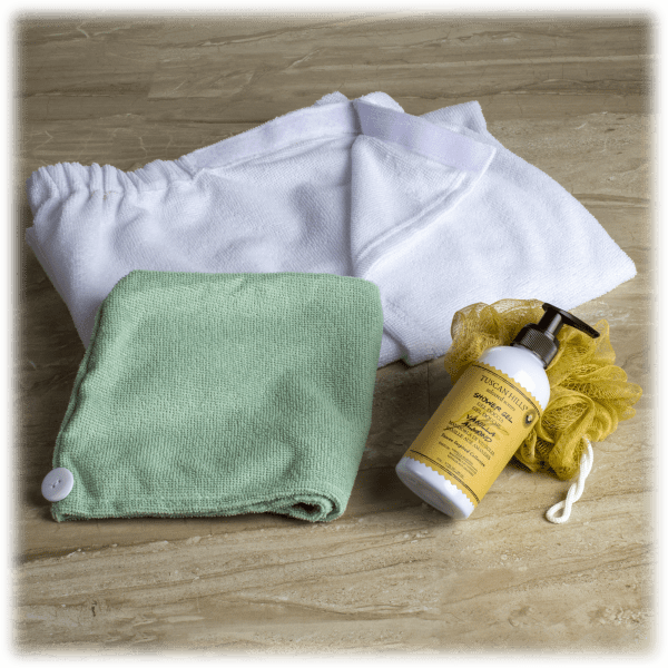 Morningsave Tuscan Hills Piece Body Wrap And Hair Towel Vanilla Almond Scented Gift Set