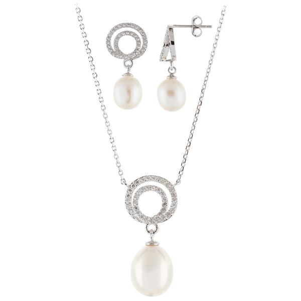 Morningsave Splendid Pearls Sterling Silver Halo Pearl Pendant