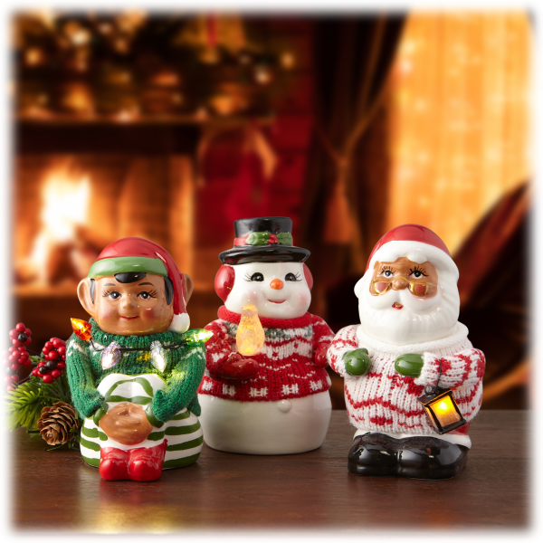 Meh Mr. Christmas Nostalgic Set of 3 Figures in Sweaters