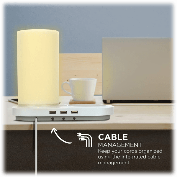 MorningSave iHome LED Touch Lamp with Wireless Charging Station