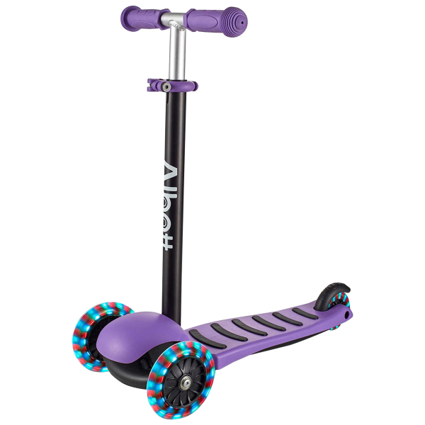 MorningSave Albott 3 Wheel Kick Scooter With Adjustable Height and