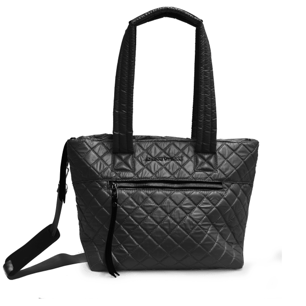 MorningSave Adrienne Vittadini Metallic Quilted Nylon Collection Tote