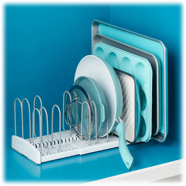 MorningSave Youcopia StoreMore Expandable Pan Lid Organizer Rack
