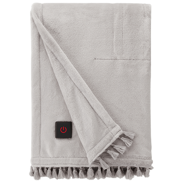 MorningSave Brookstone Heated Throw with Tassels