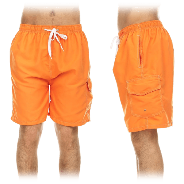 Meh 3 Pack Mens Quick Dry Swim Shorts With Cargo Pocket Assorted