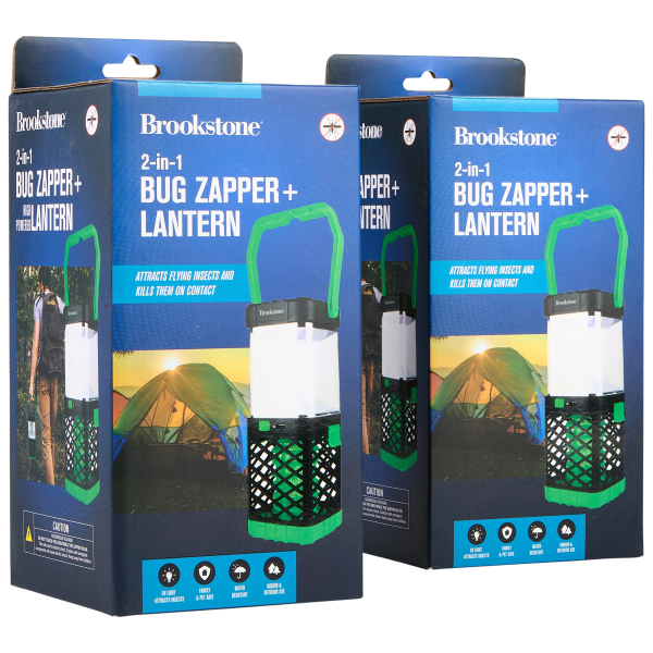 MorningSave 2Pack Brookstone 2in1 Rechargeable Bug Zapper and Lantern