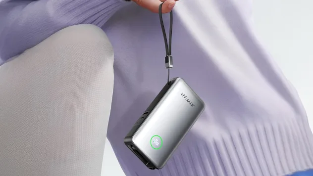 JOYFAR 25,000mAh GaN 65W Power Bank with Wall Plug & Retractable USB-C Cable