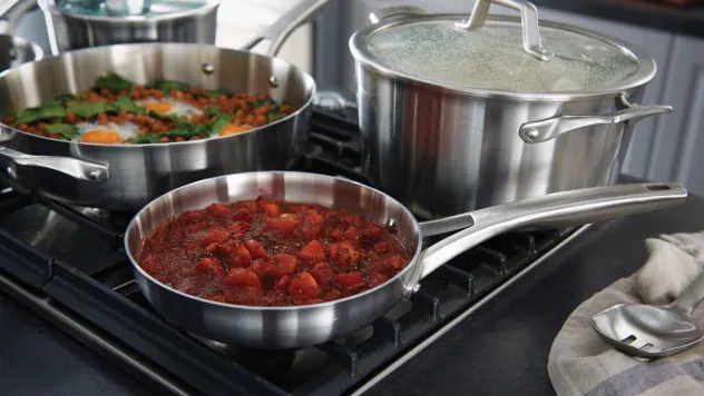 Calphalon Premier 8-Piece Stainless Steel Cookware Set