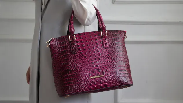 MKF Collection Liora Solid Vegan Crocodile Embossed Tote Bag Set by Mia K.