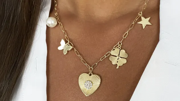 Jennifer Miller 14k Gold-Plated Charm Chain Necklace