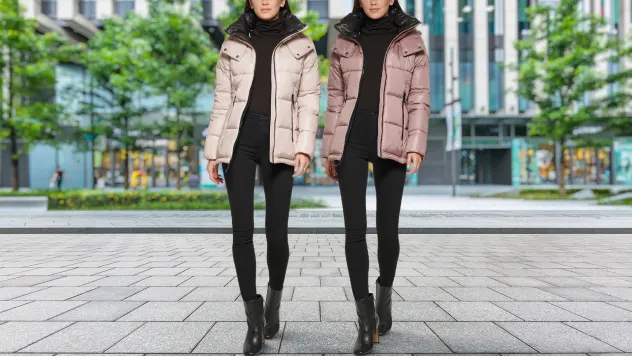 Kenneth Cole Puffer Jacket with Attached Hood