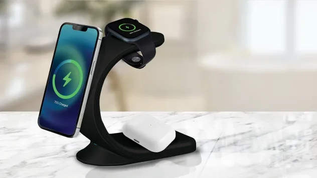 Brookstone 3-In-1 MagSafe Curved Wireless Charging Stand