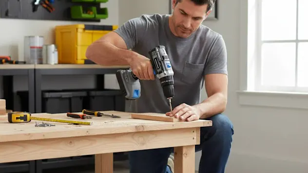 Brookstone 21V Cordless Power Drill with 30 Piece Set & Carry Case