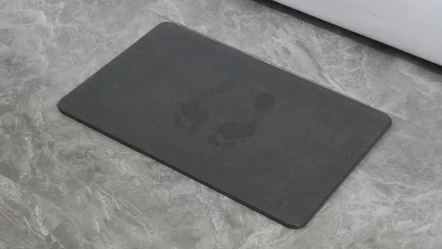 J&V Textiles Diatomaceous Stone Quick-Drying Bath Mat