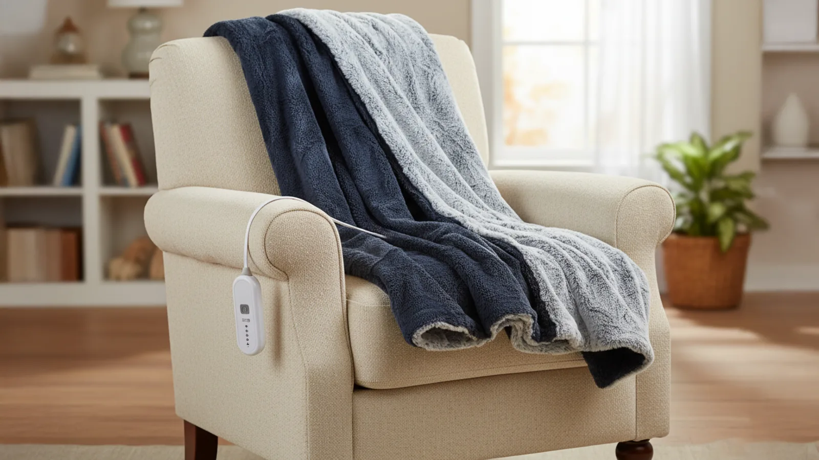 Thesis Faux Fur Reversible Heated Throw