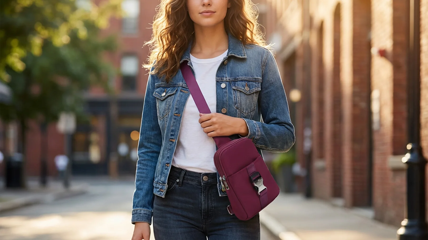 Poppy & Harper Riley Nylon Sling Bag