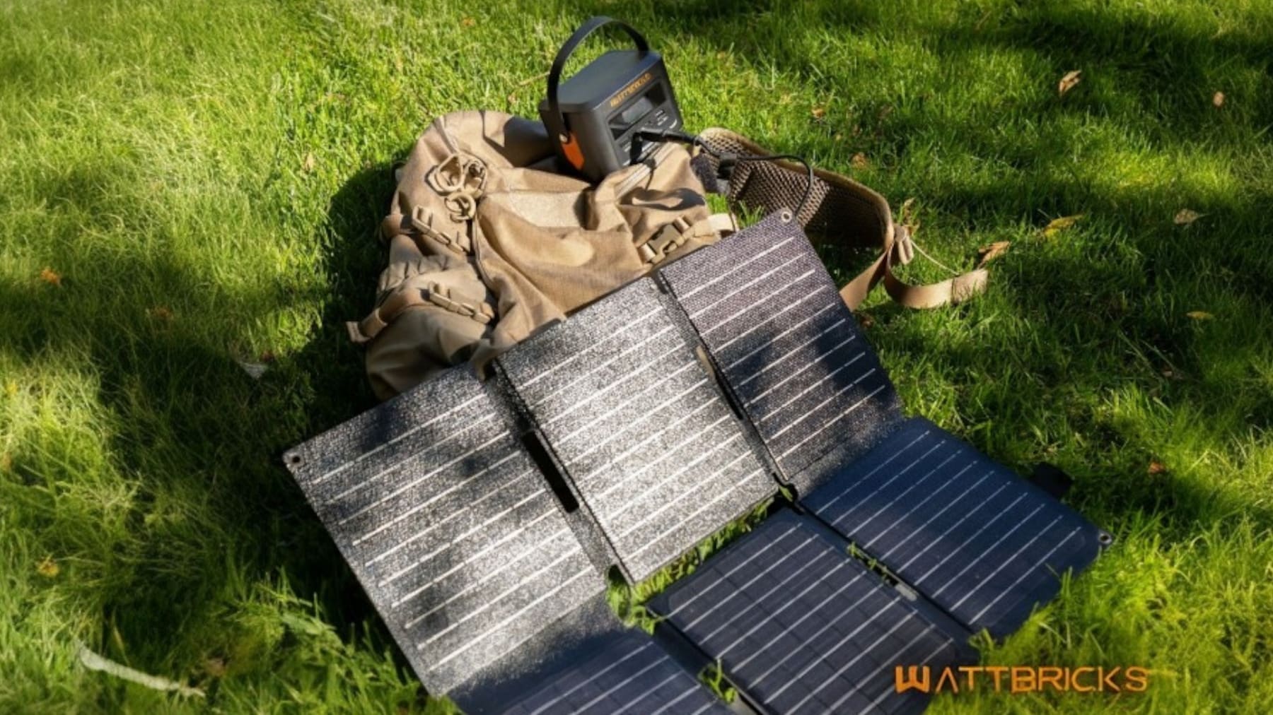 Wattbricks Portable 100W Power Station and Solar Panel Bundle
