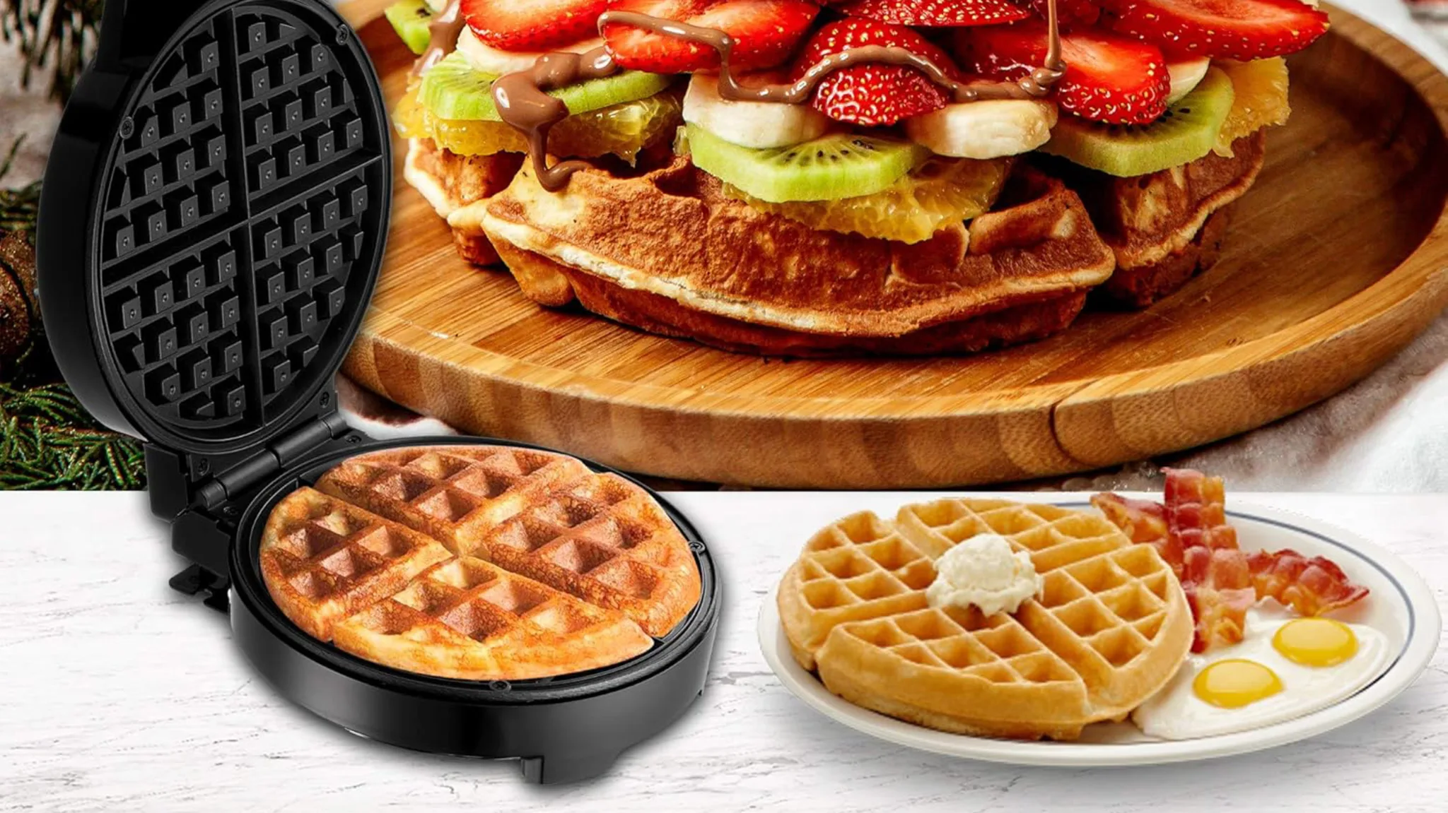 Lumme 4-Slice Non-Stick Waffle Maker