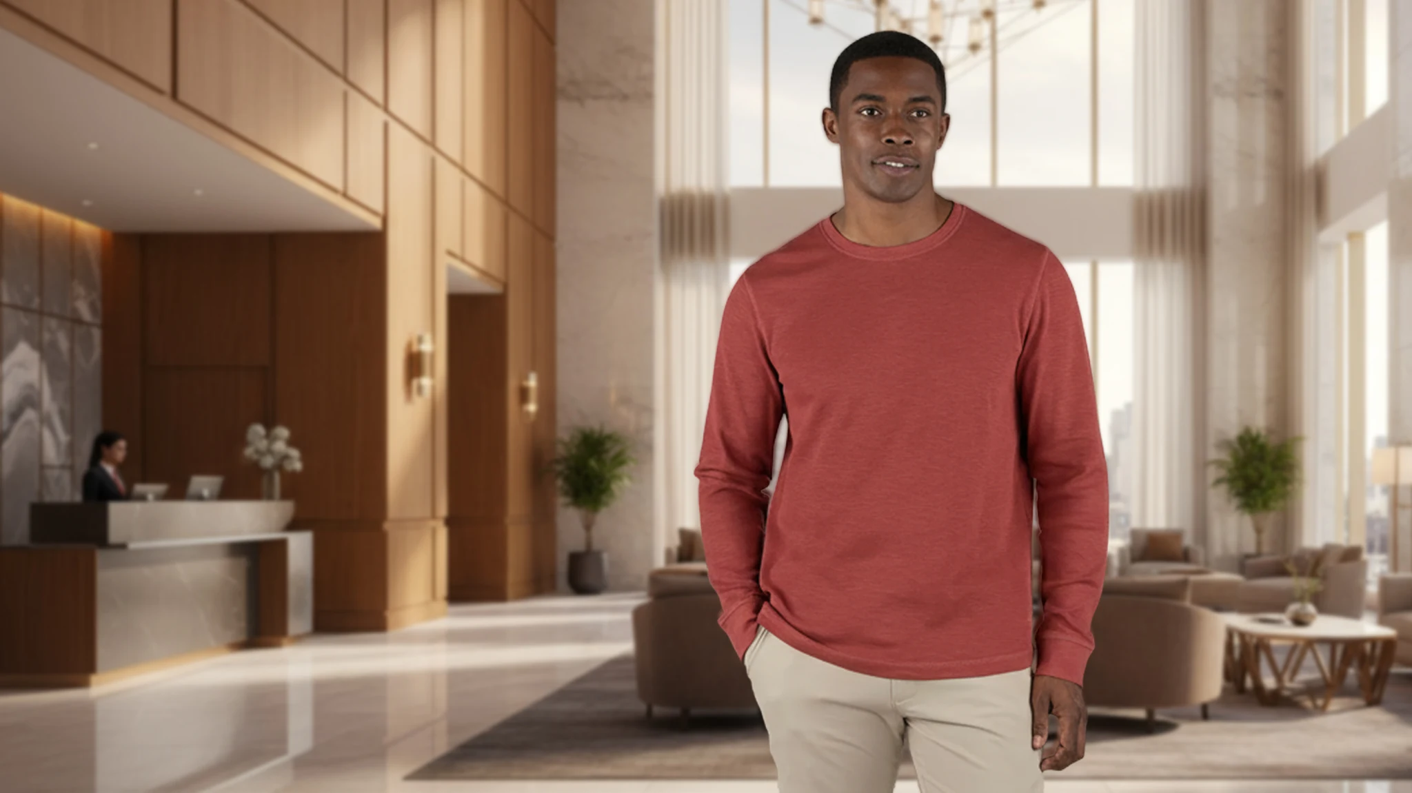 3-Pack: Tailor Vintage Airotec Performance Stretch Waffle Crew Neck Shirts