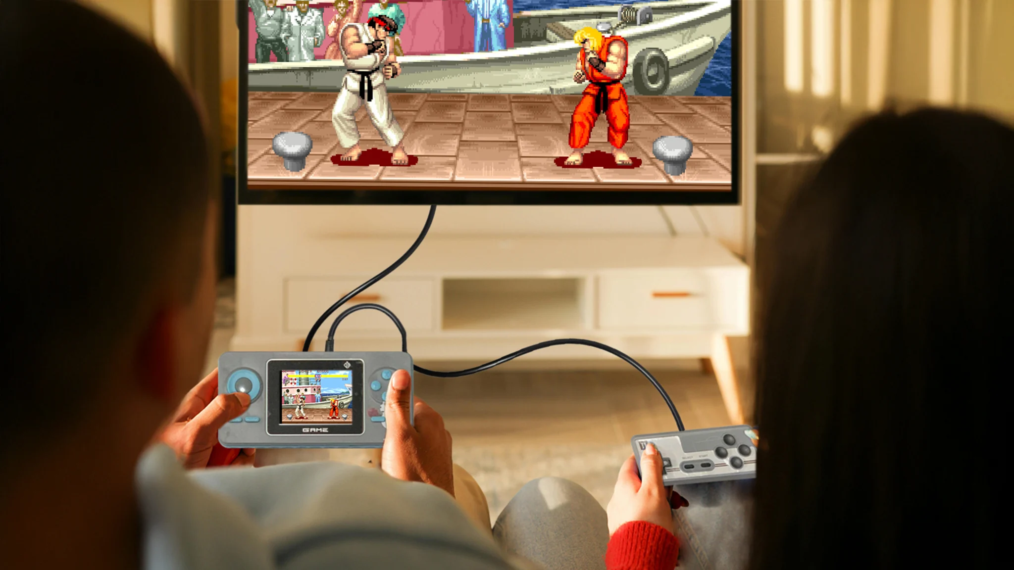 Retro Mini Multiplayer Video Game Console with 520 Games