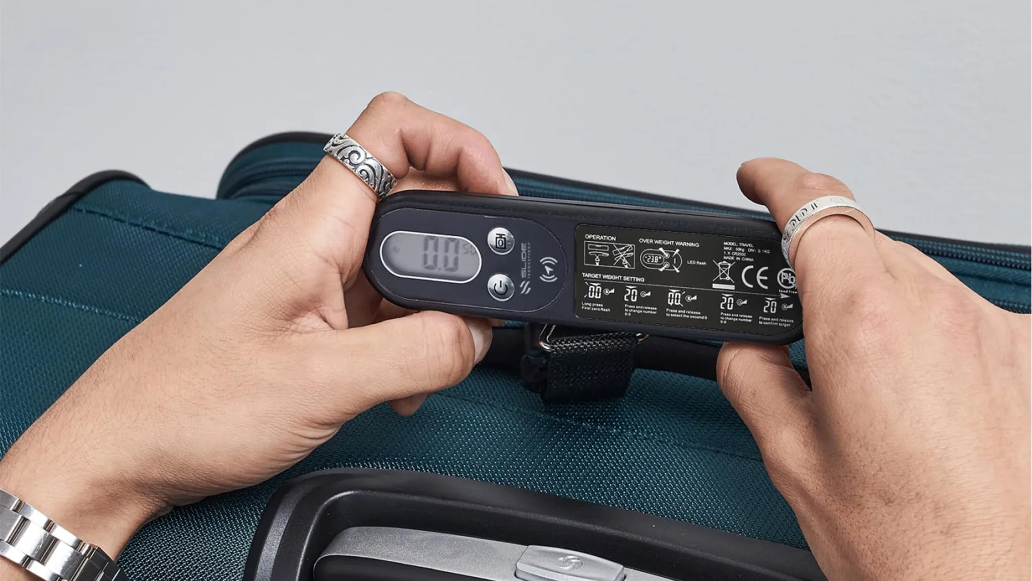 Slide Innovations Digital Luggage Scale with "Find My" Tracker