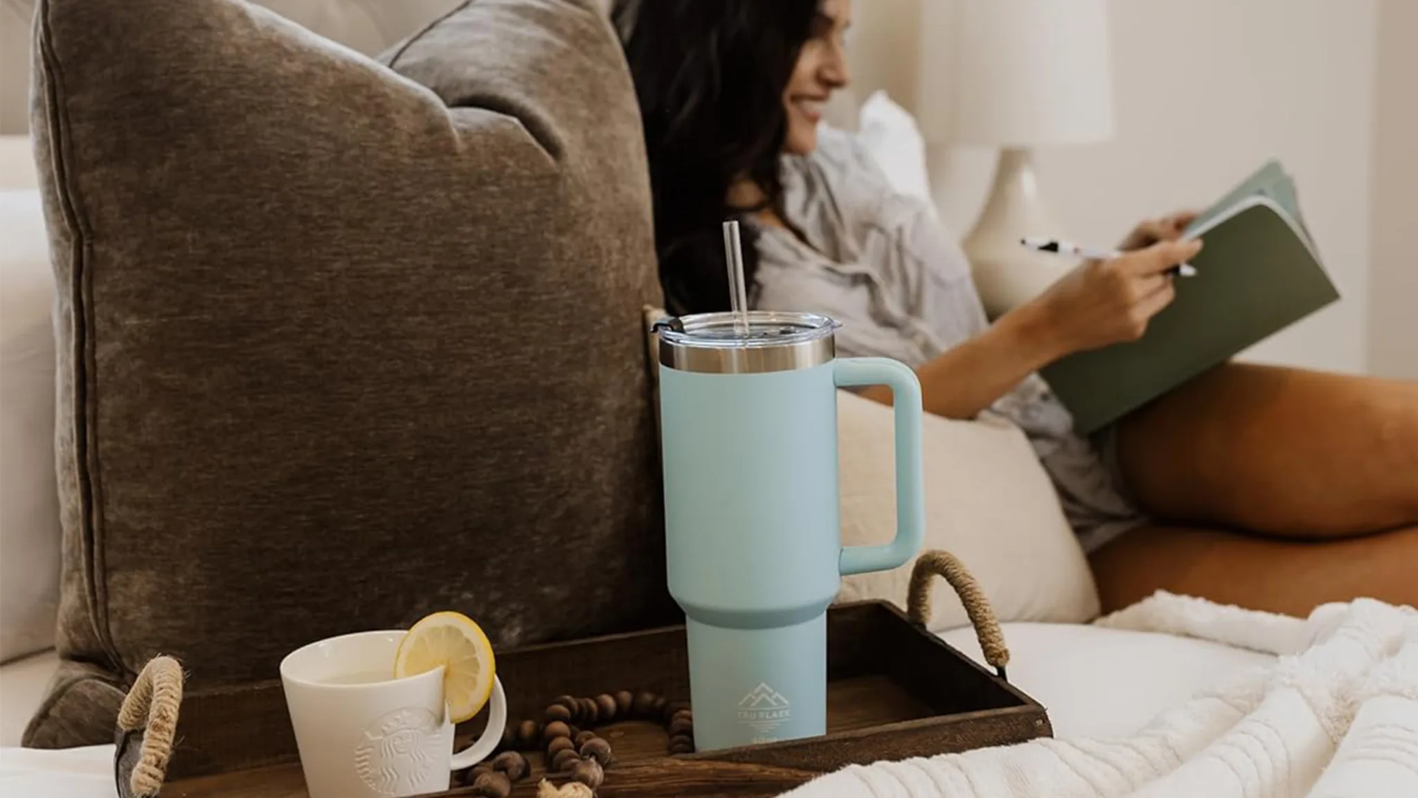 2-Pack: 40oz TruFlask Tumblers with Handle